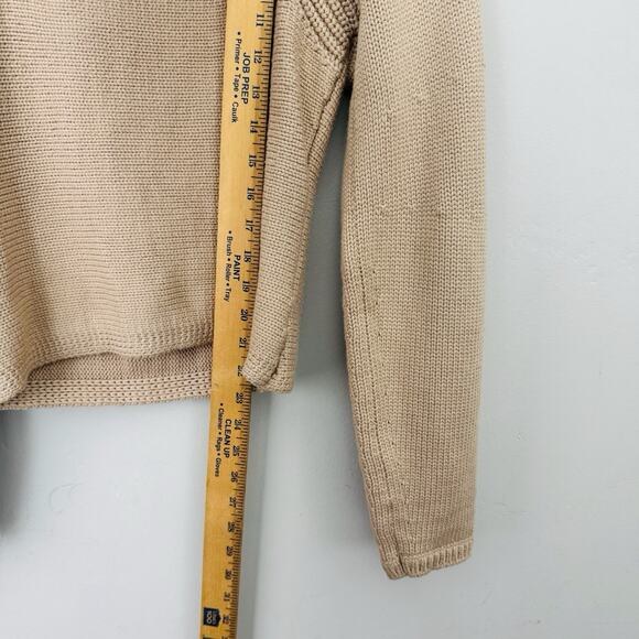 Express Brown Knit Low Neck Cropped Pullover Sweater Women’s Size M - Picture 5 of 7